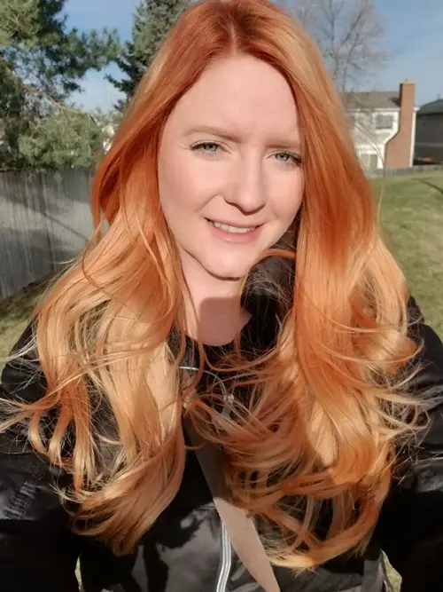 Hair Extensions photo, Denver Colorado. When this sweet lady came to me, she had all over a box tie (..)